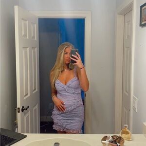 Hello Molly Lilac Mini Dress